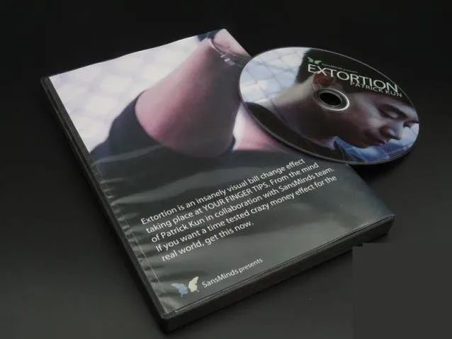 Вымогание Патрика Куна(DVD и трюк) карты Волшебные трикспс профессиональные маги, Деньги магия, сцена, крупным планом, аксессуары