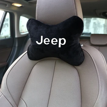 

Car Pillow 3D Warm Car Neck Pillow Cotton flannel Car Seat Headrest case for JEEP Accessories