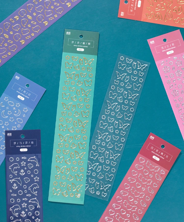 Mr Paper 8 Designs Ins Style Beidao Keepsake Series Bronzing Creative Handbook DIY Decorative Collage Material Sticker