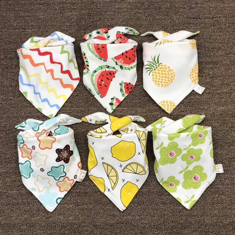 Baby Cotton Bibs Feeding Smock Triangle Bandana Apron Infant Burp Cloths Saliva Towel Baby Girls Eating Accessory Baby Stuff