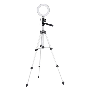 

Mobile Phone Tripod, Portable 5.7-Inch Dimmable LED Ring Light Tripod Live Fill Light Mobile Phone Bracket
