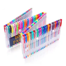 100 цветов гелевая ручка металлические пастельные неоновые ручки с блестками набор набросок рисунок цветные ручки для школы офисные канцелярские товары для рукоделия