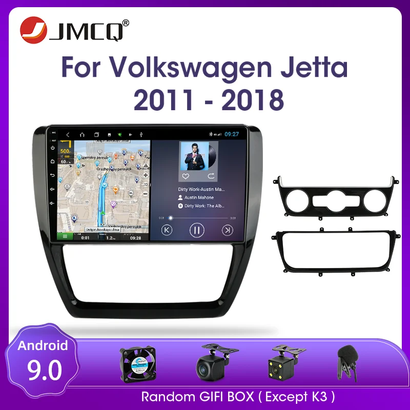 JMCQ Android 9.0 For Volkswagen VW Sagitar Jetta Bora 2011-2018 Car Radio Multimidia Video 2 din RDS GPS Navigaion Split Screen