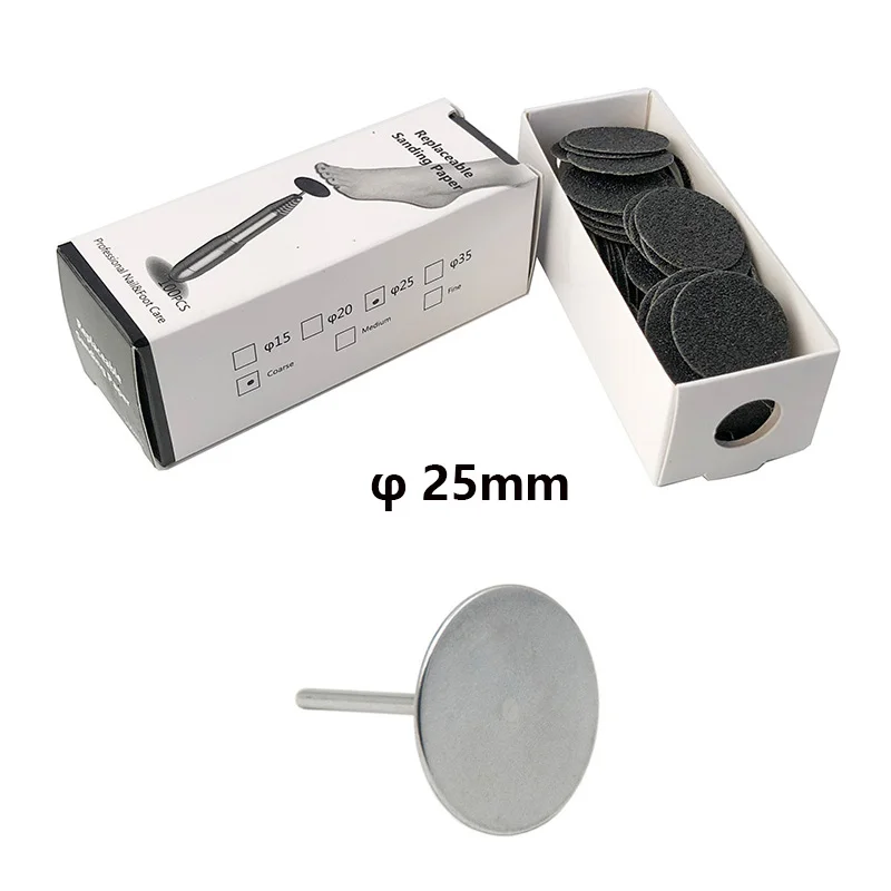 100pcs Nail Sandpaper with Rotary Disk Pedicure Sandpaper Nail Drill