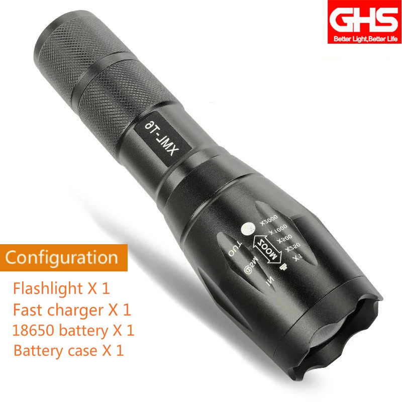 

Waterproof Power Light LED Flashlight T6 Light Charge Flexible Zoom Outdoors Camp Cycling Flashlight 18650 Battery Waterproof