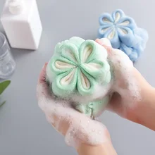 Ванна Loofah супер Мягкая сетчатая губка сливы-Lingers трения мочалка-букле сзади банное полотенце Поставки пузырьковая сетка губка мяч