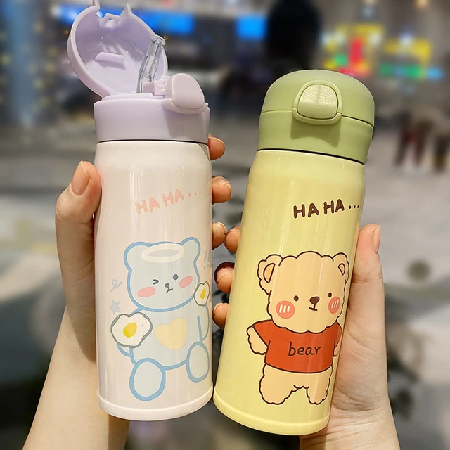 450ml Cartoon Kids Thermos Cup Stainless Steel Insulated Thermos