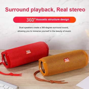 

TG191 IPX5 Waterproof Bluetooth Speaker Wireless Altavoz Bluetooth 5.0 Outdoor-Sports Column Music Play Support TWS Connection