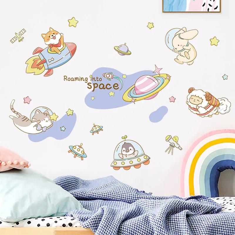 Cartoon wall stickers children's room layout stickers baby bedroom