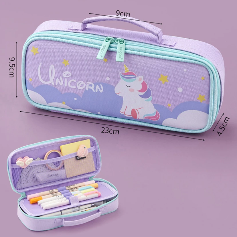 Estuche kawaii lápices, estuches bonitos para útiles escolares, material de alta capacidad, unicornio|Estuches escolares| - AliExpress