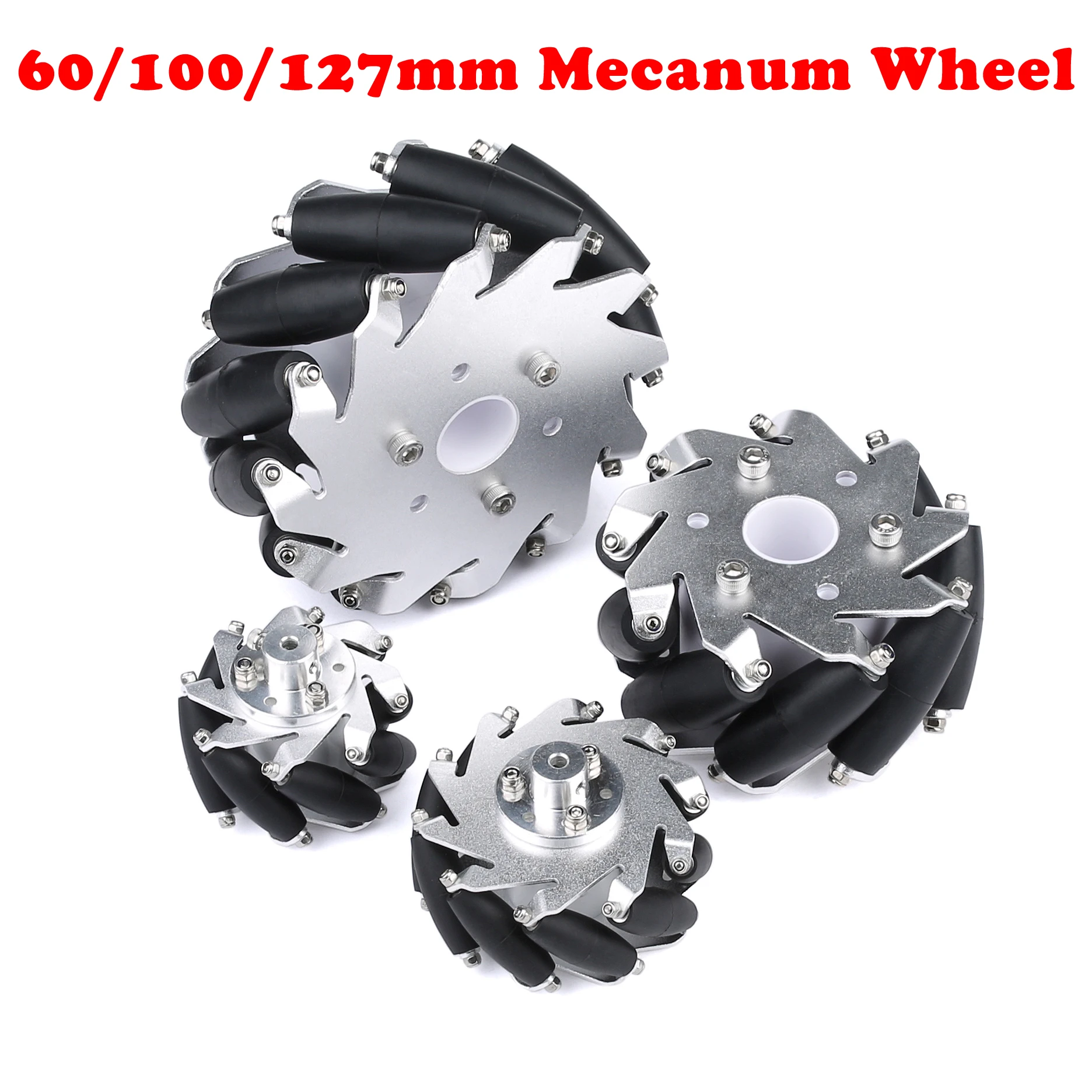 Колесо из алюминиевого сплава для Arduino Raspberry Pi 4 шт./компл. 60 мм 100 127