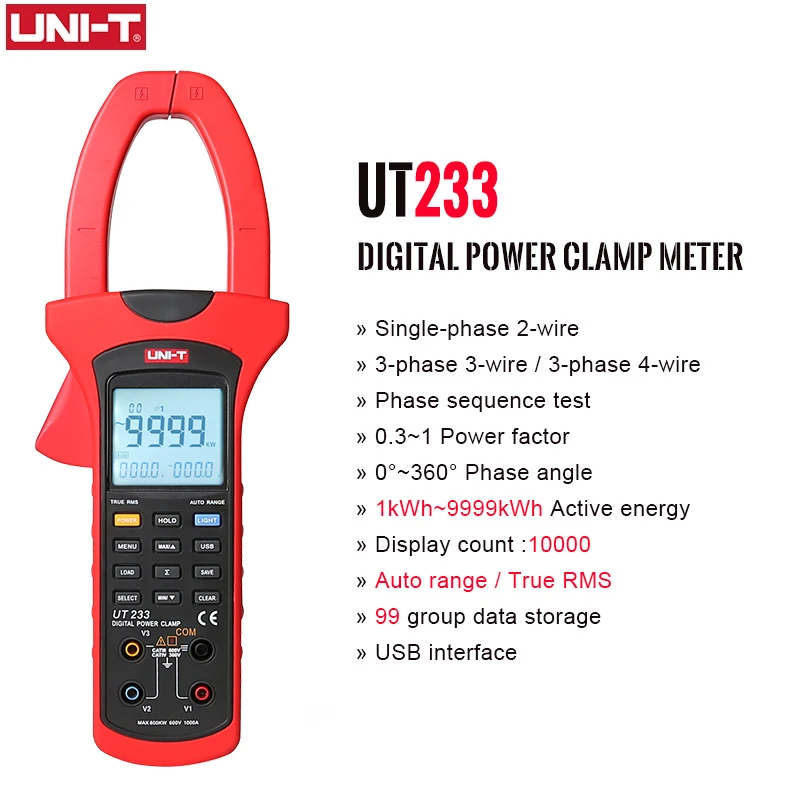 UNI-T UT233 Ручной измеритель мощности и гармоники