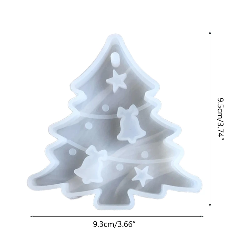 Christmas Tree Bell Elk Pendant Casting Silicone Mould Crystal Epoxy Resin Mold DIY Crafts Aromatherapy Wax Aroma Gypsum