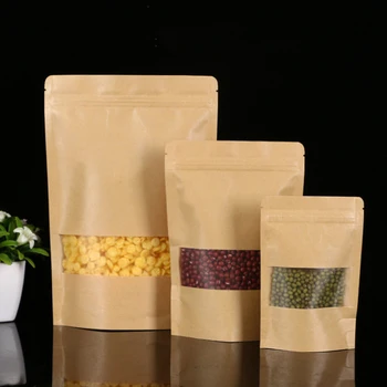 

Kraft Paper Bag Nuts Self-styled Retro Kraft Paper Packing Gift Bags Party Wedding Marriage Candies Food Cookie Packaging Bags