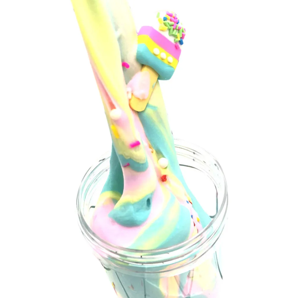 Simulation Ice Cream Mixed Color Slime Scented Stress Reliever Kids Clay Toys reduced pressure mud Children
