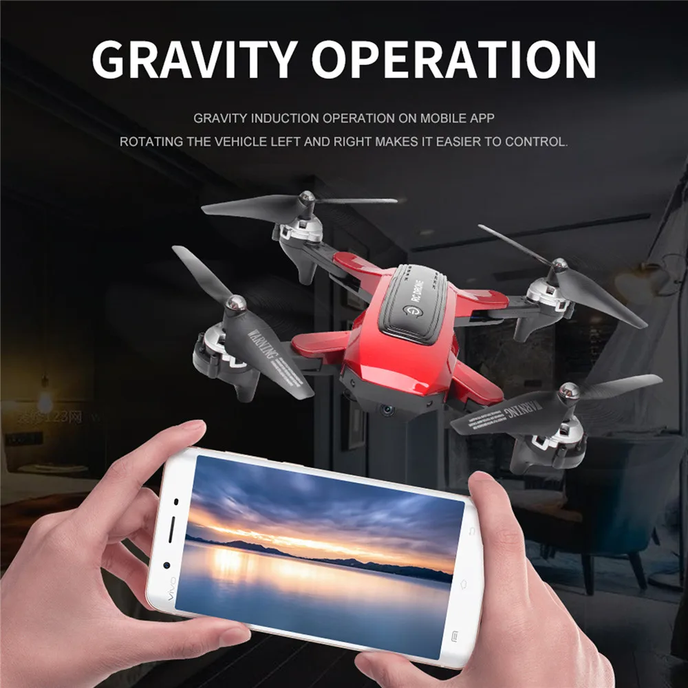 

WIFI FPV Foldable Quadcopter Drone 2.4G 1080P Camera/5G 4K Wide Angle HD Camera RC Drone GPS Positioning Smart Follow Aircraft