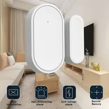Capteur de porte fenêtre sans fil 433mhz, Mini alarme, applications à distance Android et iOS, système de sécurité domestique, activation à distance par application