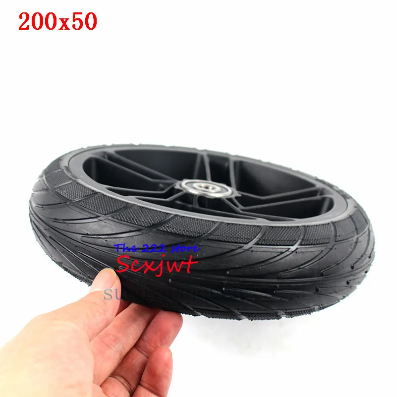 

8'' rear Scooter Solid Wheel For Xiaomi Ninebot Es1 Es2 Electric Scooter Kickscooter Skateboard 200x50 tyre solid tire hub kit