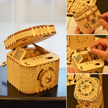 

3D Wooden Puzzles for Adults Creative Toywood Vintage Brain Games Kids Labyrinth Movie Educational Brinquedo Diy Children AC50PZ