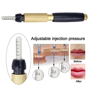 

New Arrival Pen Non Invasive Wrinkle Removal Syringe Needle Needless Hyaluronic Small steel mesotherapy Gun Atomizer 0-3 Pa 40P