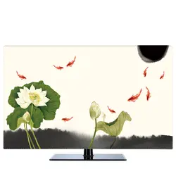 Изготовленный На Заказ 19 "-80" 22 дюймов 75 дюймовый ЖК-экран tv PC крышка декоративная капот занавеска Lotus Fish водонепроницаемый многоцветный