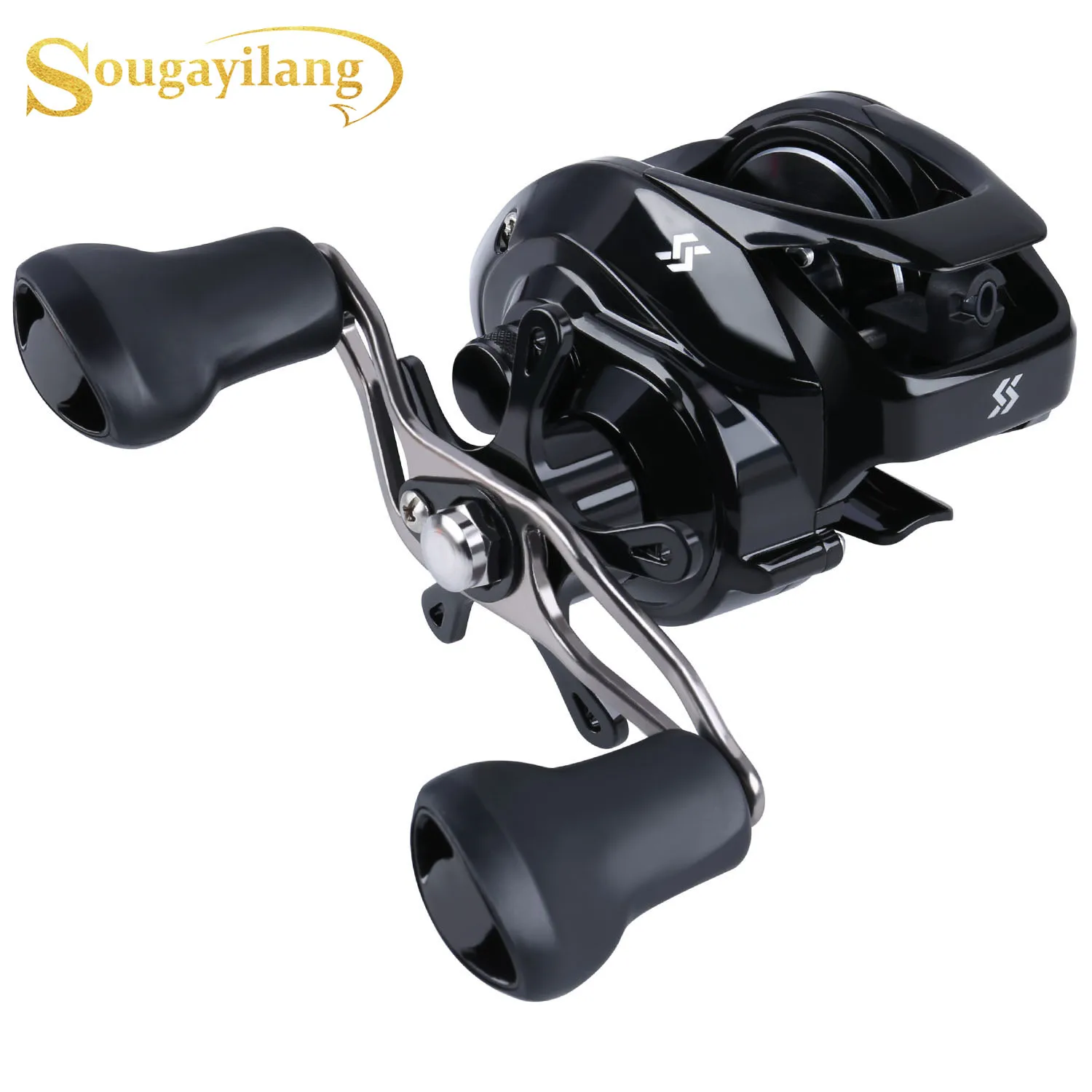 Sougayilang New Arrived Low Profile Baitcasting Fishing Reel 12+1BB 7.2:1  Smooth Powerful Saltwater Freshwater Fishing Wheel