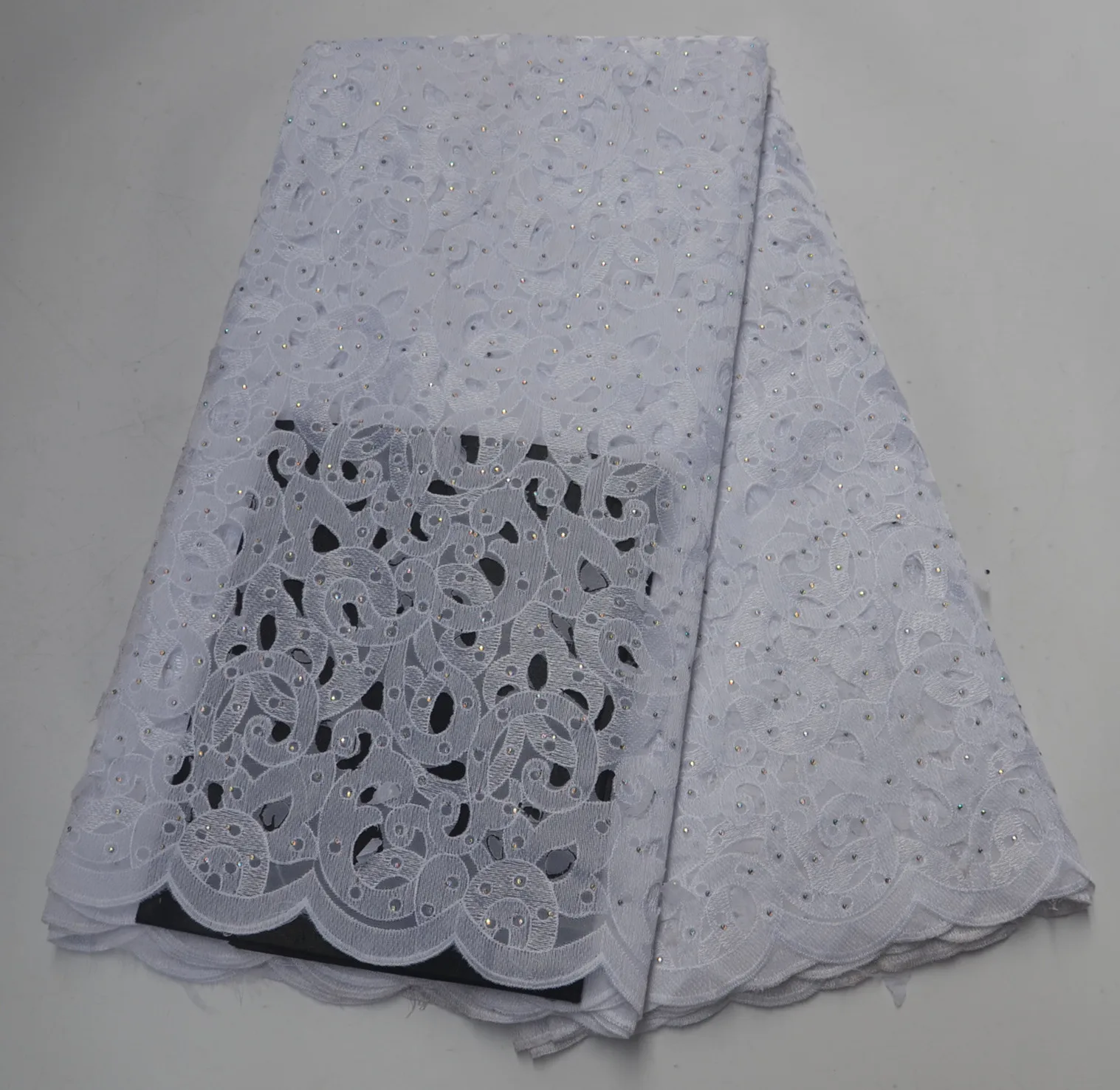

African handcut Lace Fabric with Stones High Quality Nigerian Lace for Women Wedding Party Dress Bridal Materials