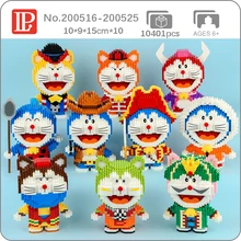 

Anime Building Blocks Doraemon Star Cow Boy Pirate Captain King Football Cat Robot Animal Pet Mini Diamond Bricks Toy Kid Gifts