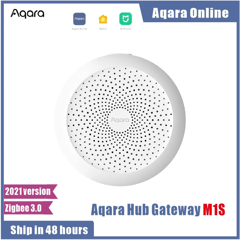 Newest Aqara M1S Hub Gateway with RGB Led Night Light Zigbee 3.0 Siri Voice APP Remote Control Home Work Mijia APP HomeKit