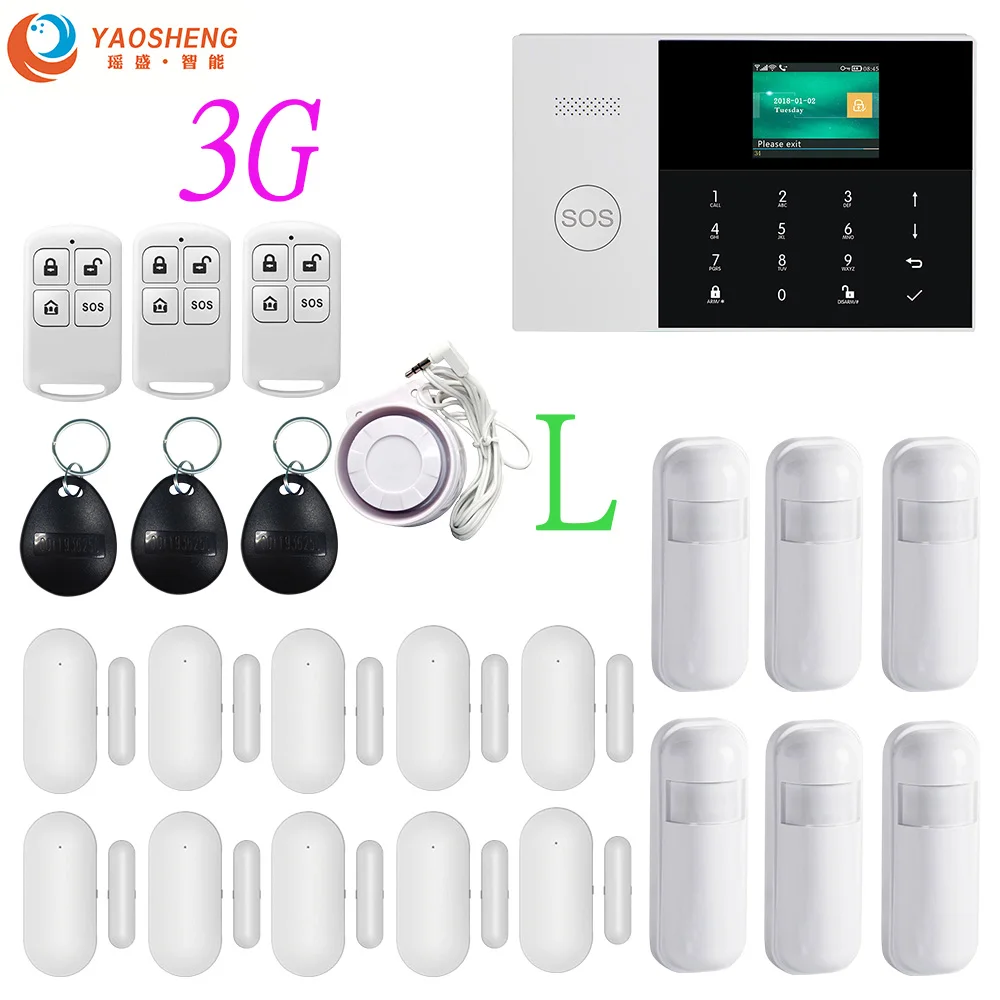YS-023-PG-105-3G-L 3g Беспроводной Wi-Fi SIM GPRS SMS смарт-пульт дистанционного управления APP Top Home/Factory/House охранная сигнализация хост для IOS Android - Цвет: YS-023-PG-105-3G-L
