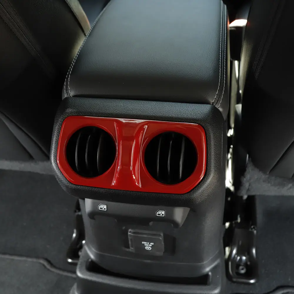 Для jeep Wrangler JL набор для внутренней отделки салона рулевое колесо Крышка для воздуховода и т. Д. Красный