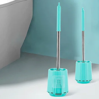 

Silicone Soft Bristle Head Toilet Brush Creative Bathroom Cleaning Tools Durable Cleaning Brush Bathroom Accessories Sets