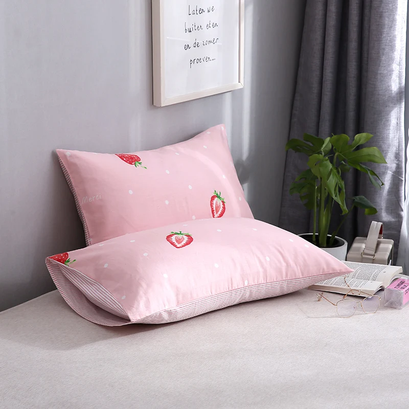 E pillow case 1piece Dansunreve наволочка 1 шт. хлопок Простые Цветочные Животные узоры наволочки 19x29'' - Цвет: E pillow case 1piece