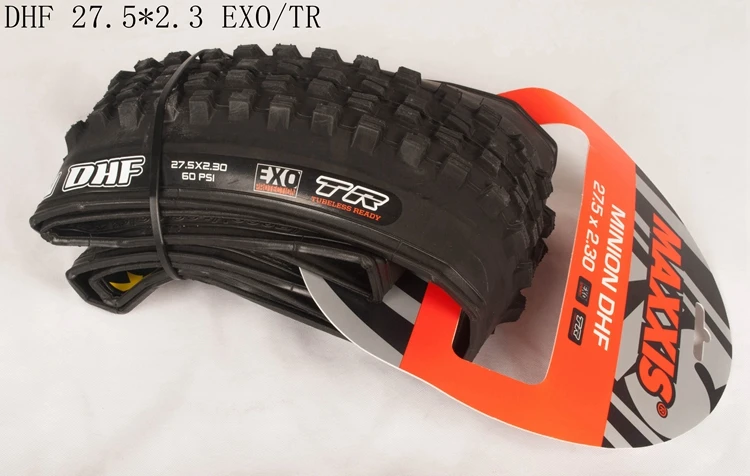 Maxxis бескамерные готовые 3C TLR 26*2,3 велосипедные шины 26er 27,5*2,3 DH горный велосипед tire26/29er Складные шины холм Миньон DHF DHR - Цвет: DHF 27.5X2.3 EXOTR