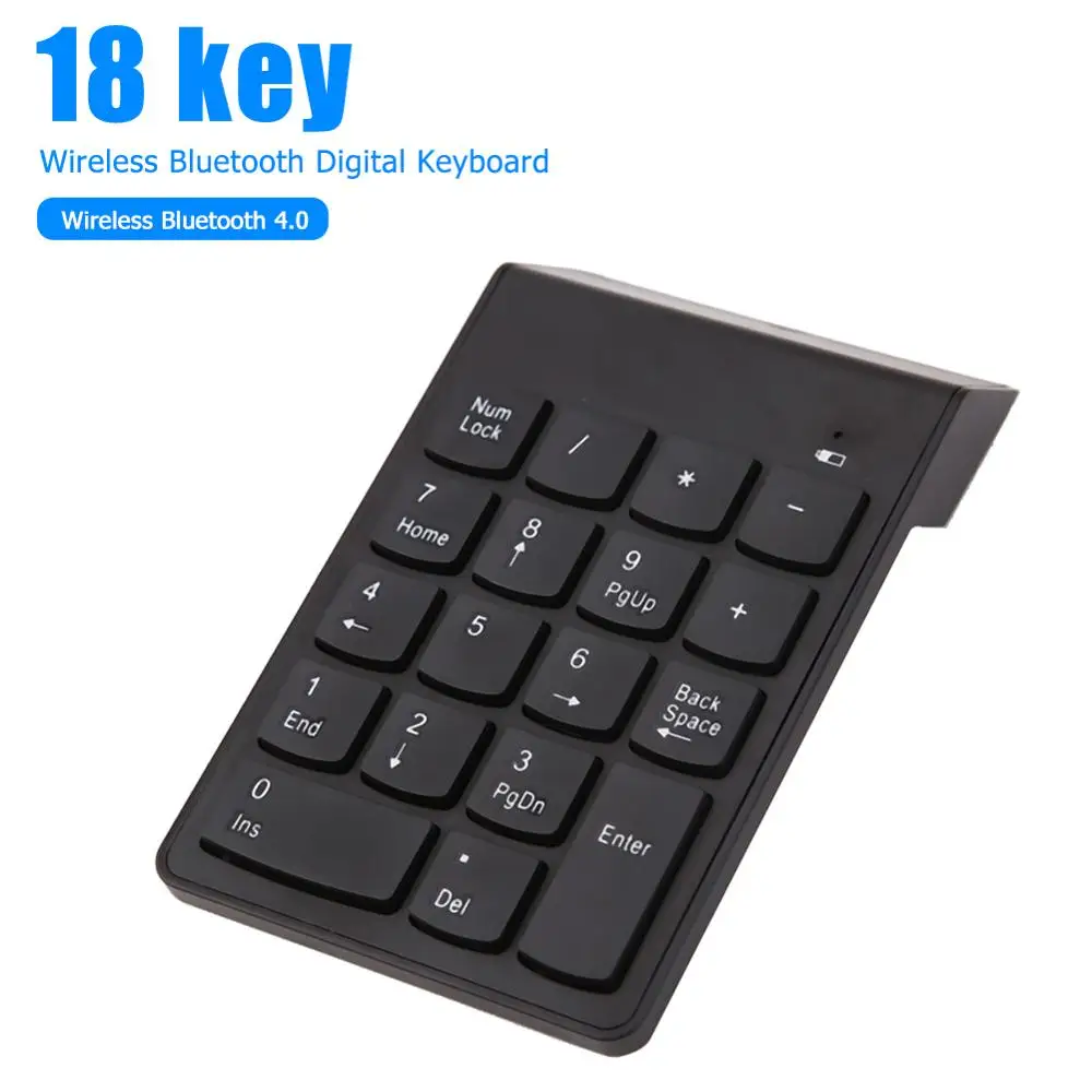 Мини 18 клавиш беспроводной Bluetooth номер Pad ультратонкий цифровой компьютер цифровая клавиатура для портативных ПК Klavye Teclado