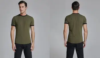 

2020 NEW high quality Summer men soft cotton short sleeve T-shirt green black