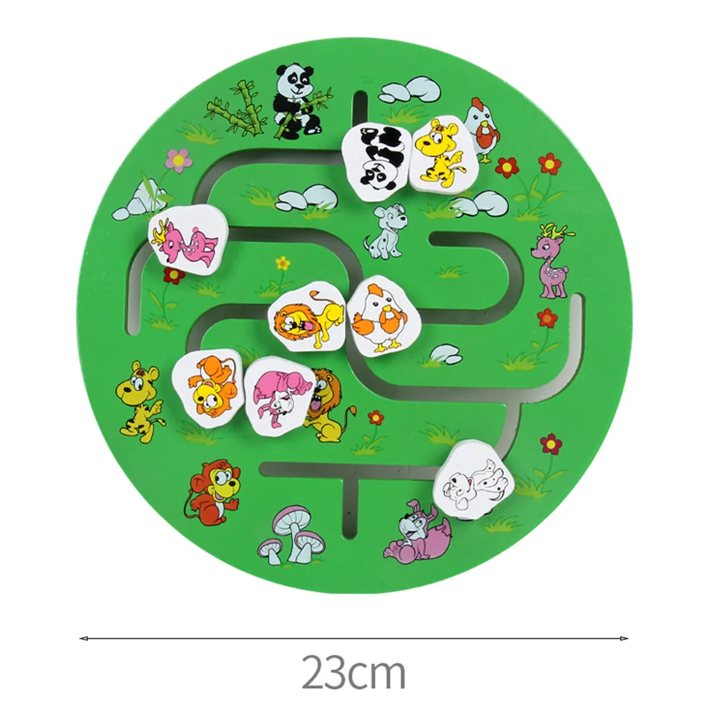 Фрукты цифры животные слайд соответствия лабиринт интеллект деревянная головоломка для детей игрушки для детей лабиринт головоломки