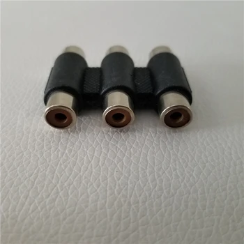 

10pcs/lot Audio Converter 3 RCA Port Adapter Plug for Audio Kyeboard Conversion