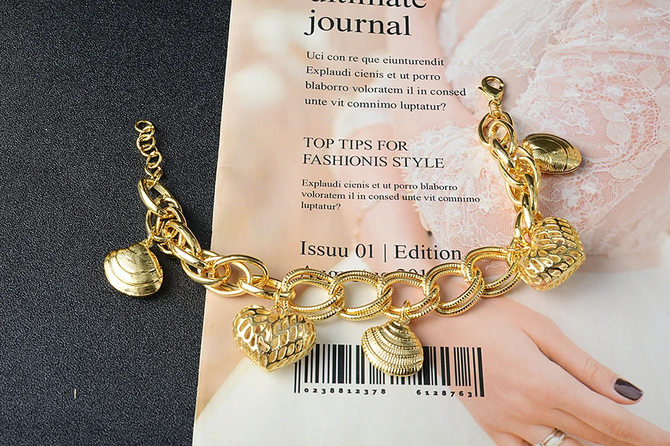 Sunny Jewelry Fashion Jewelry Gold Charm Bracelets For Women Hand Chains Link Chain ball Bracelet High Quality For Party Gift