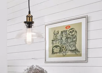 

Ganeed Industrial Pendant Lighting with Clear Glass Shade, Adjustable Edison Farmhouse Hanging Light for Kitchen Is