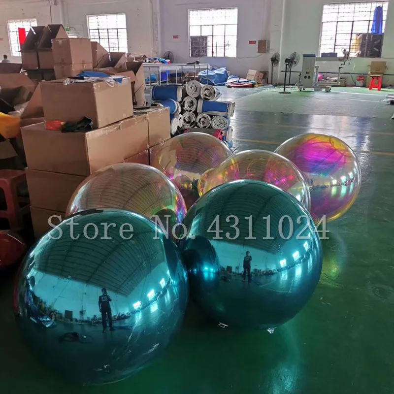 

Бесплатная доставка 1 м плавающий Серебристый Хром светоотражающий надувной зеркальный шар для пасхи Большие зеркальные шарики для продажи