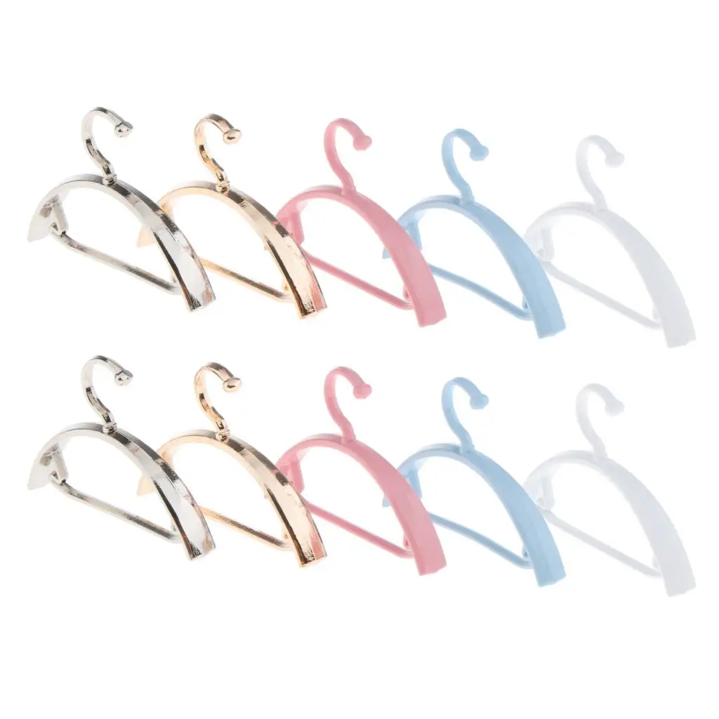 10Pcs Dolls Clothing Hanger Racks 1/6 Dollhouse Hanging Role Play Access | Игрушки и хобби
