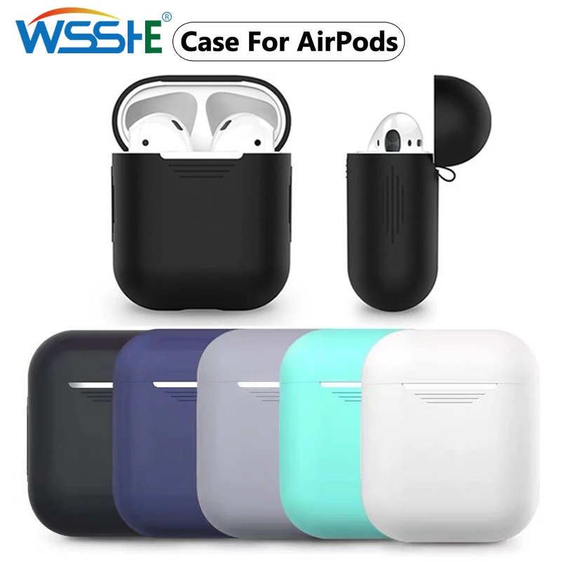 

Soft Silicone Case Earphones For Apple Airpods Case Wireless Earphone Protective Cover For AirPods Box Headphone Accessories