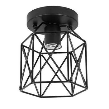 

Industrial Retro Vintage Metal Cage Aisle Lamp Decoration Cafe Bar Chandelier Home Decoration Without Bulb