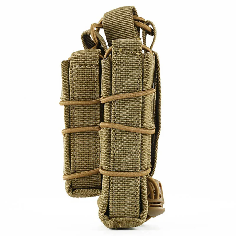 TTGTACTICAL двойной тактический Molle подсумок для журналов с открытым верхом, один винтовочный пистолет, подсумок, патронный зажим, держатель, Охотничья сумка