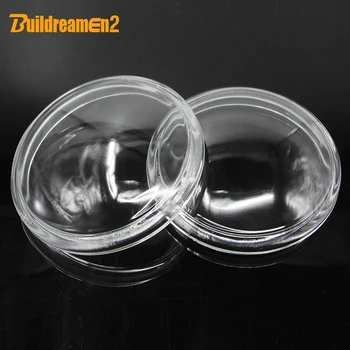 

Buildreamen2 90mm Diameter Round Car Front Fog Light Cover Transparent Glass Lens 2 Pieces For Nissan Patrol X-Trail Note Murano