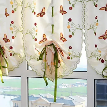

Butterfly Tulle Curtains Modern Curtains for Living Room Transparent Tulle Curtains Bedroom Window Embroidered Roman Curtain