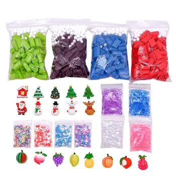 

30PCS/Set Slime Making Kit DIY Handmade Slime Supplies Color Foam Ball Granules Fruit Beads Charm Slime Making Material Set