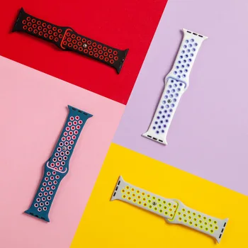 

Bands for iWatch 5 Straps Compatible with Apple 38/40mm 42/44mm Silicone Fitness Wristband for All Series 321 Black Watchbands