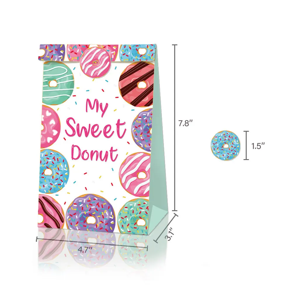 12pcs-Donuts-Party-Gift-Candy-Bags-Donut-Sticker-Kids-Birthday-Paper-Bags-Baby-Shower-Packaging-Bags (2)